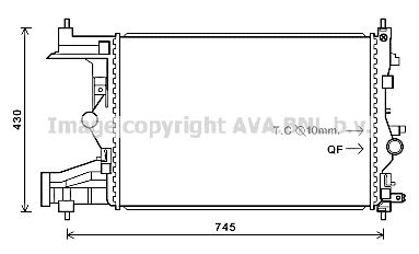 AVA QUALITY COOLING Радиатор, охлаждение двигателя OL2485